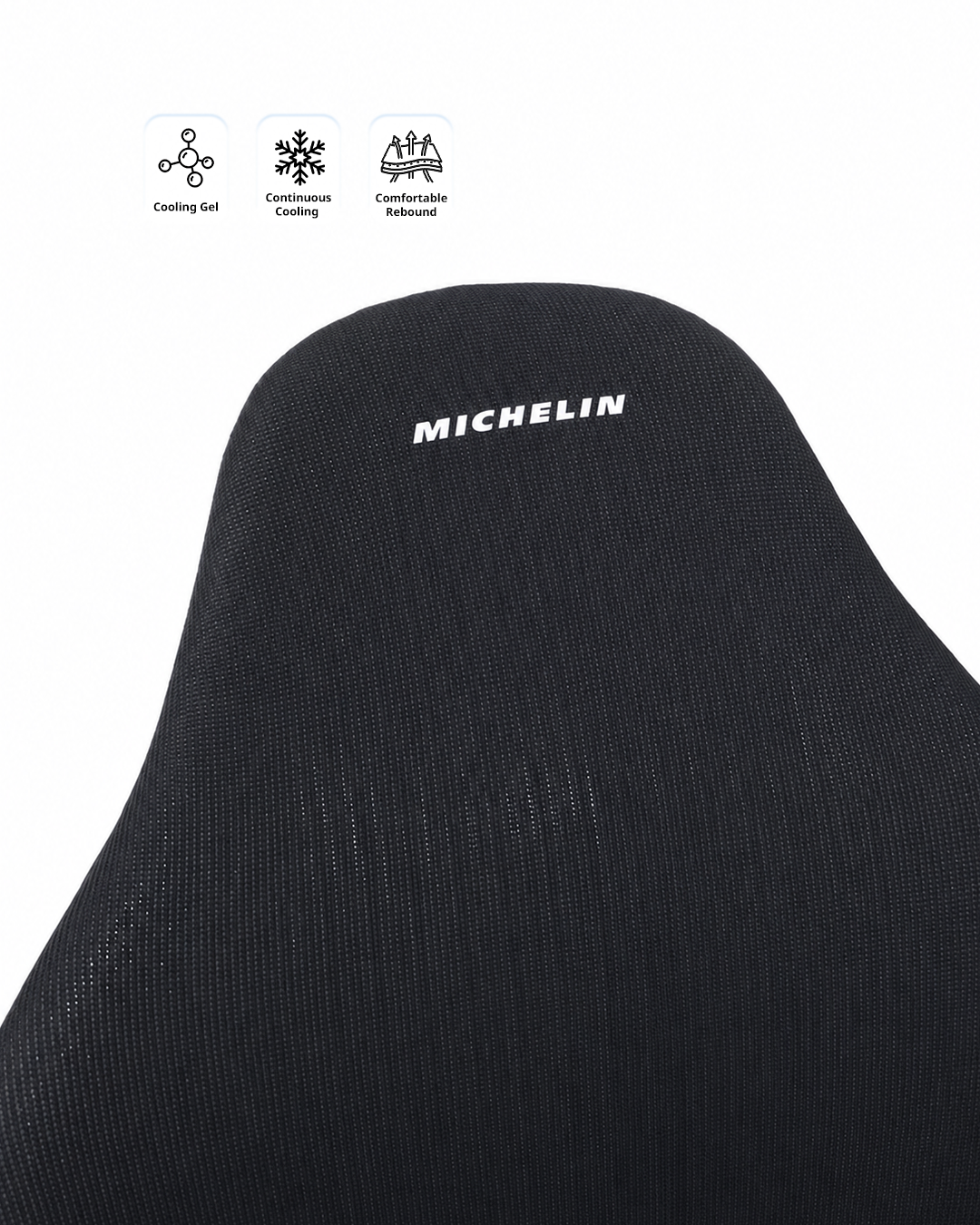 Cooling Gel Headrest & Lumbar Support - Midnight Black