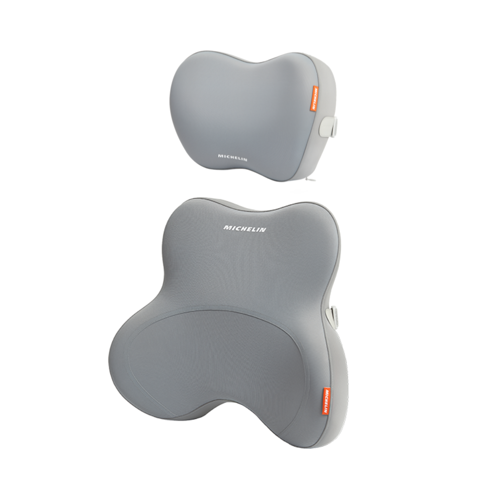MICHELIN Butterfly Headrest & Lumbar Set - Moon Grey